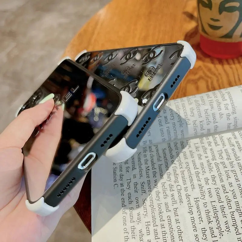 Four-corner anti-drop mirror phone case For iphone