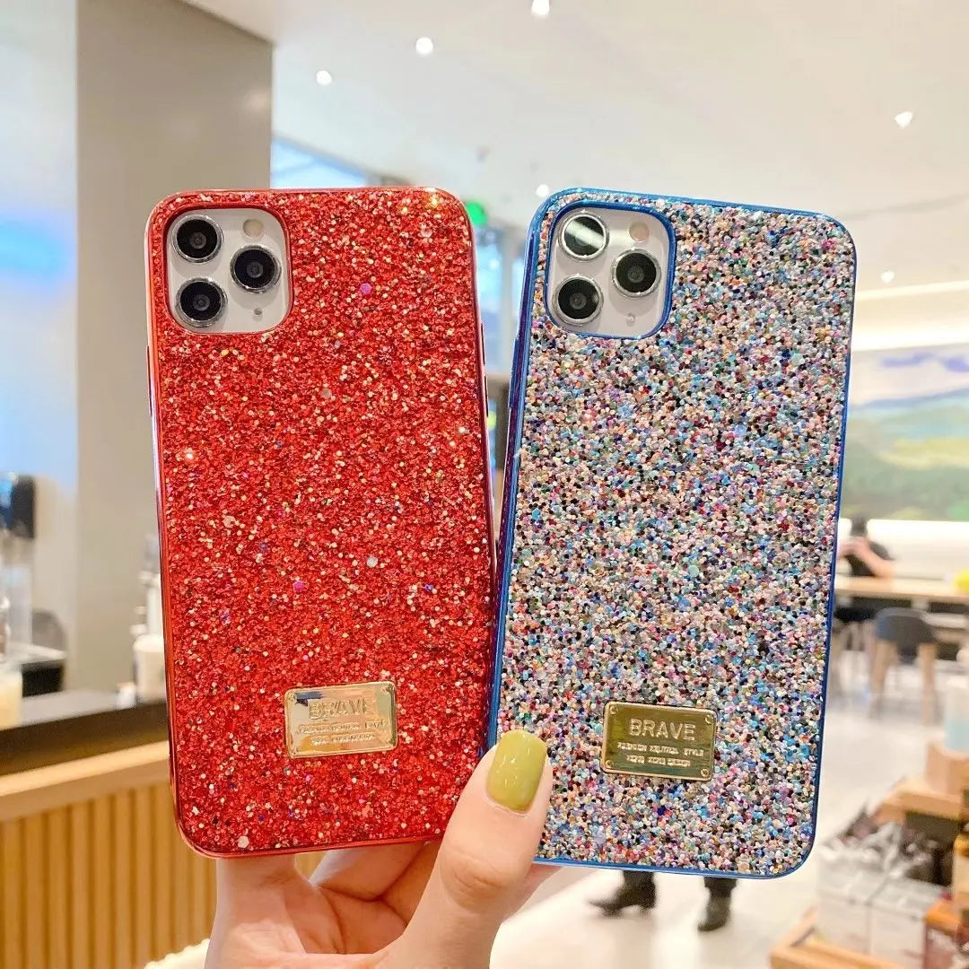 Glitter electroplating phone case