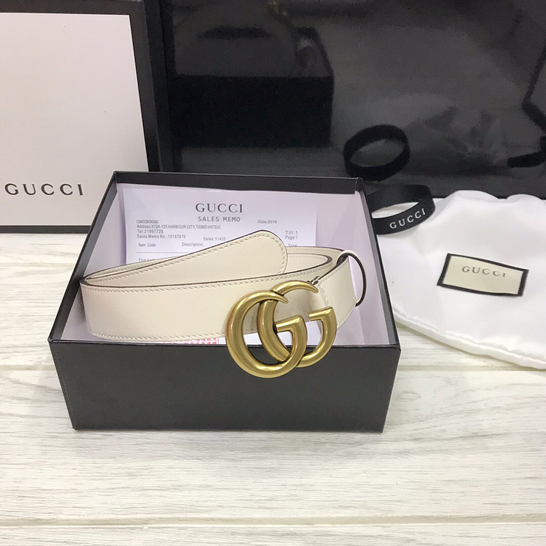 G u c c i white belt
