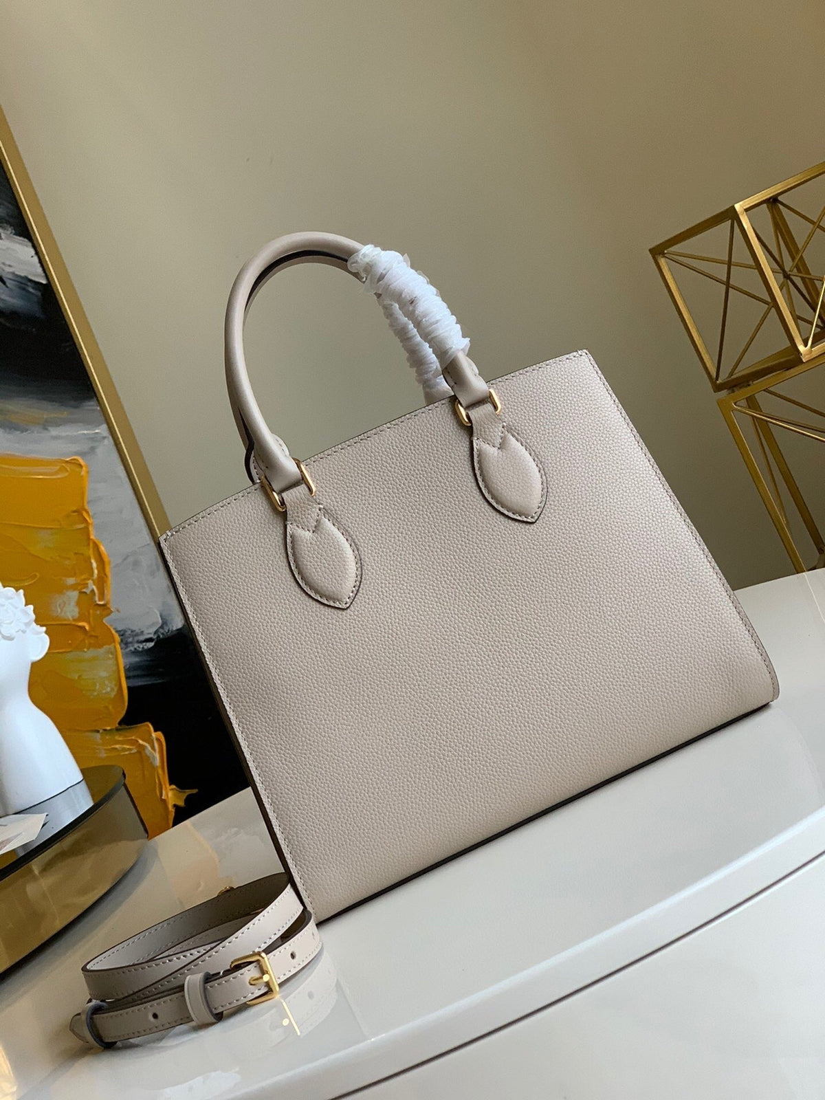 handbag day bag cream