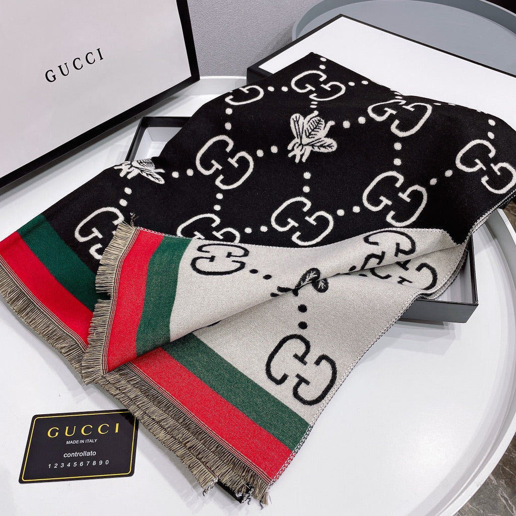 G u c c i scarf black or brown