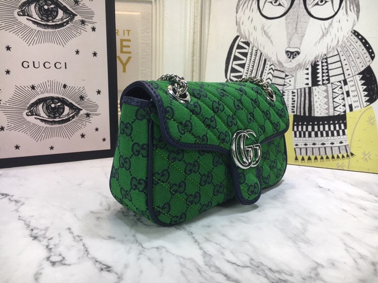 G u c c I green 22x14x6
