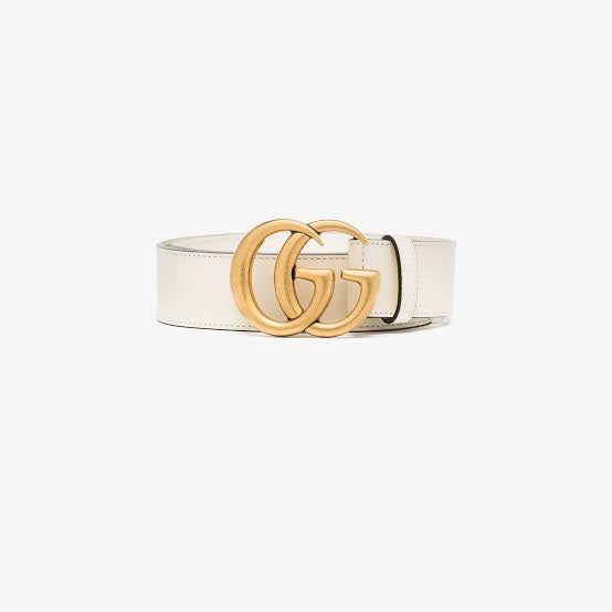 G u c c i white belt 3cm