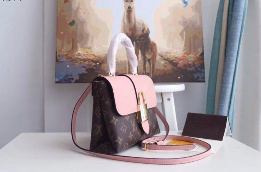 handbag pink and brown 21 cm
