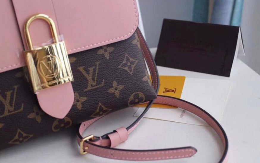 handbag pink and brown 21 cm