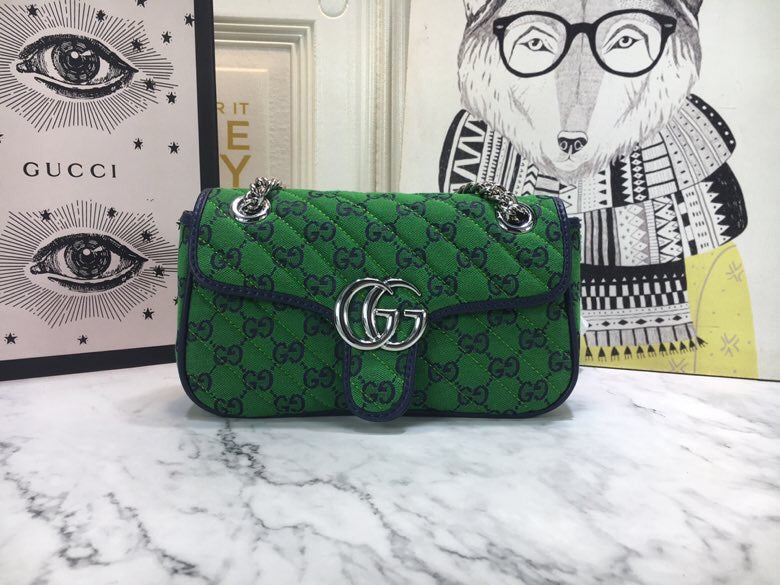 G u c c I green 22x14x6
