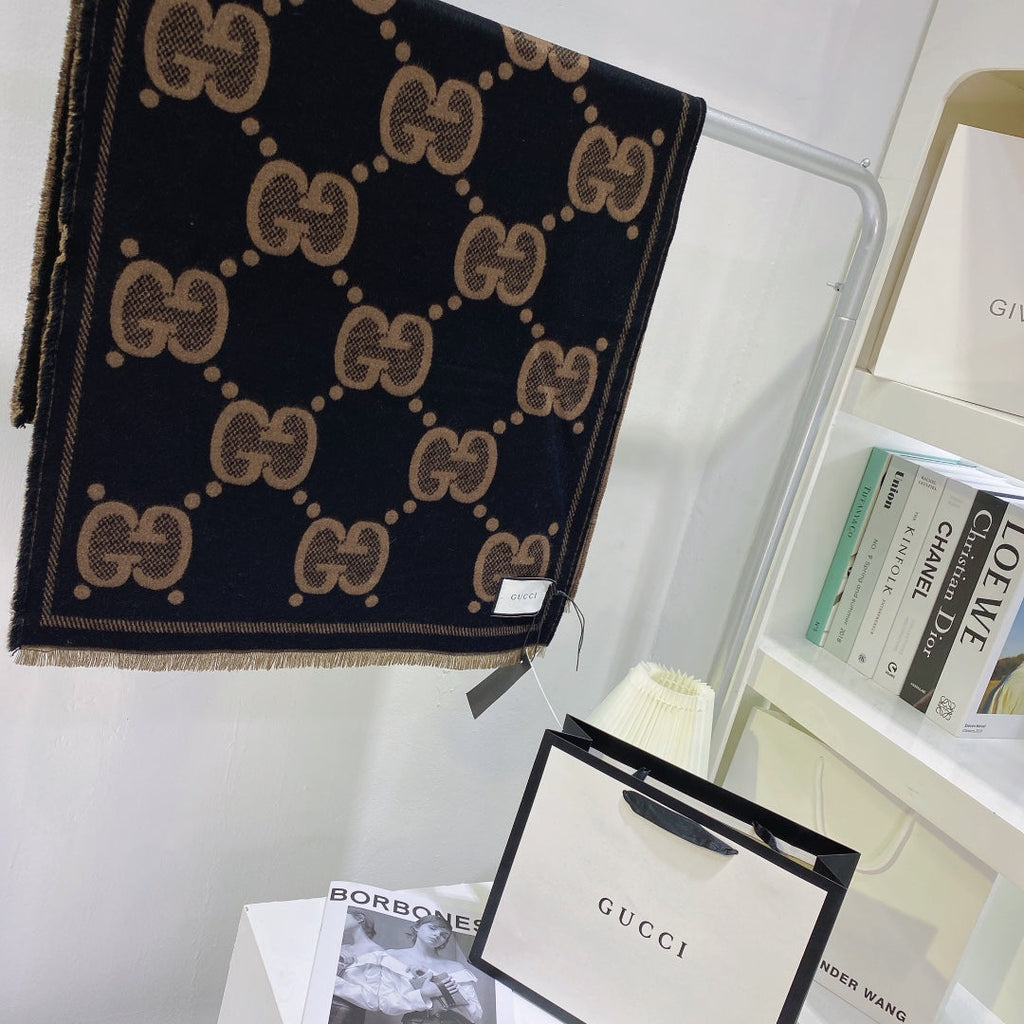 G u c c i scarf brown